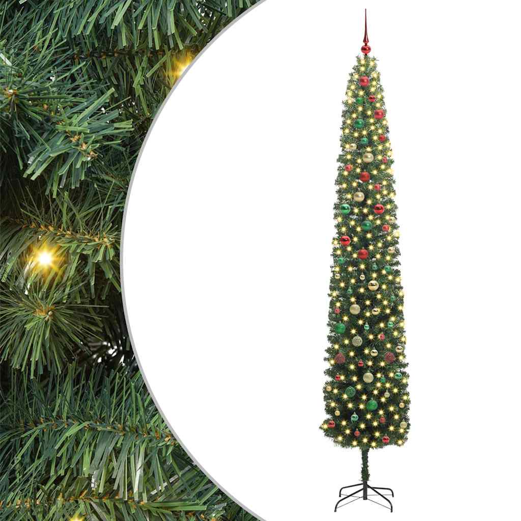 Artificial Christmas Tree with 300 LEDs with Stand Green 270 cm